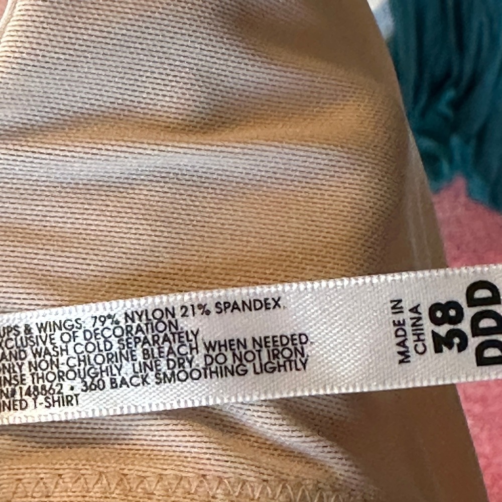 Torrid Curve 38‎ DDD Beige T-Shirt Bra 360 Back Smoothing Full Coverage - Picture 5 of 11